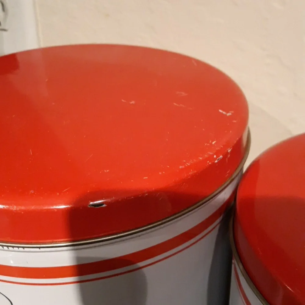 Vintage Tin Nesting Canister Set Of 4 Vintage - Picture 7 of 15